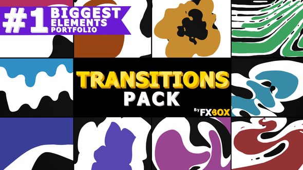 Funny Liquid Transitions | After Effects Video Displays template preview