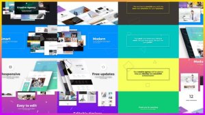 Creative Agency Presentation Video Displays template preview