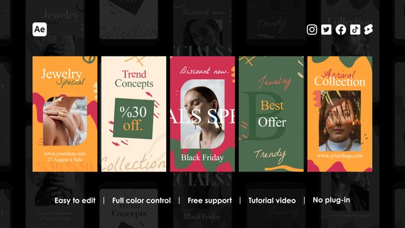 Videohive Boho Instagram Reels Product Promo template preview
