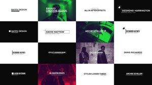Line Lower Thirds 04 Premiere Pro template preview