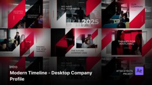 Videohive Intro/Opening - Modern Timeline - Desktop Company Profile After Effects Project Files Openers template preview