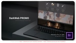 Dark Web Promo Laptop Mockup Premiere Pro template preview