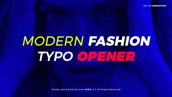 Videohive Modern Fashion Typo Opener Openers template preview