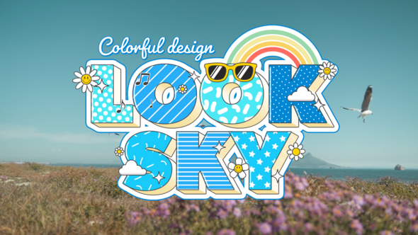 Videohive Big Colorful Titles Titles template preview