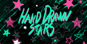 Hand Drawn Stars Video Displays template preview