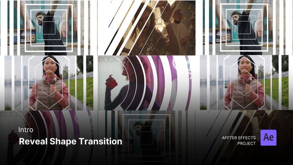 Videohive Intro/Opening Video - Reveal Shape Transition After Effects Template Broadcast-packages template preview