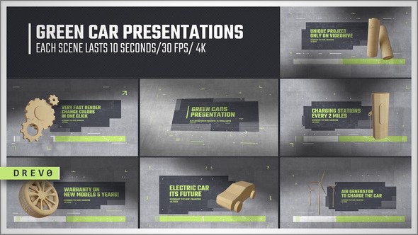 Videohive Green Car Presentation/ Tesla/ Electric Car/ Eco Planet/ Renewable Energy/ Ecology/ Battery/ Bio Product Promo template preview