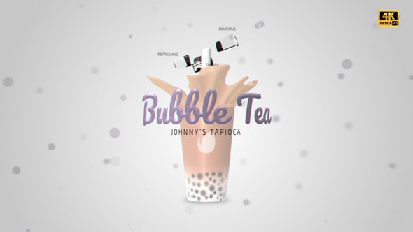 Videohive Tapioca Pearl Milk Tea Titles Product Promo template preview