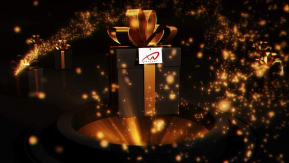Videohive Golden Gift Unveil Logo Stings template preview
