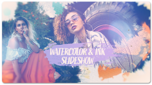 Videohive Watercolor & Ink Slideshow Video Displays template preview