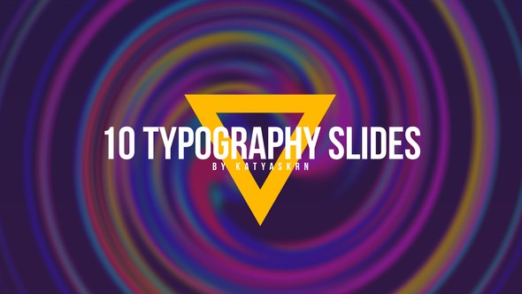 Videohive 10 Modern Gradient Typography Slides - After Effects Elements template preview