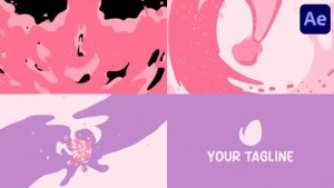 Videohive Cartoon Liquid Logo for After Effects Logo Stings template preview