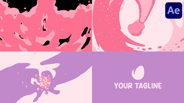 Videohive Cartoon Liquid Logo for After Effects Logo Stings template preview