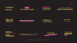 Videohive Typography Modern Pack | After Effects 45397507 Titles template preview
