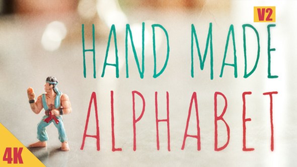 Hand Made Alphabet V2 Video Displays template preview