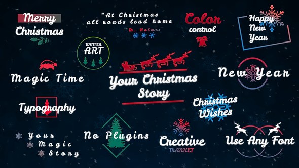 Videohive Magic Christmas Titles Titles template preview