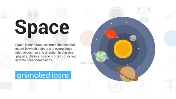 Videohive Space and Universe Icons Elements template preview