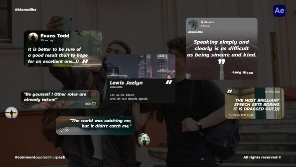 Videohive Comment Quotes Titles - ae Titles template preview