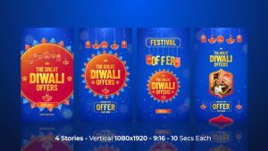 Videohive Diwali Festival Sale Stories Openers template preview
