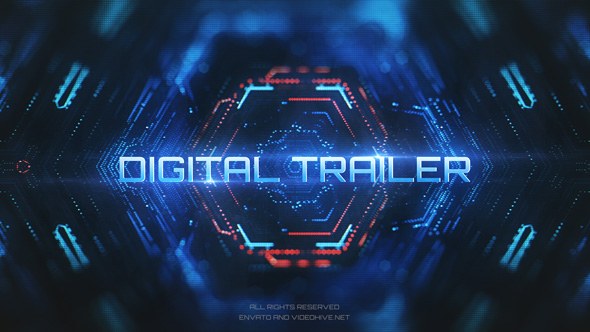 Videohive Digital Trailer Teaser Titles template preview