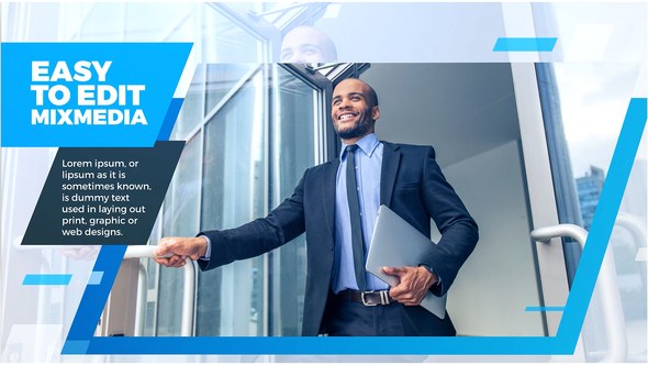 Videohive Corporate Blue Slideshow Video Displays template preview