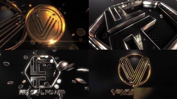 Videohive Gold & Silver Coin logo Openers template preview