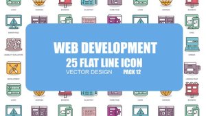 Web Development - Flat Animation Icons Video Displays template preview