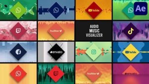 Videohive Audio Music Visualizer for After Effects Logo Stings template preview