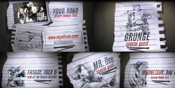 Quick Sketch - Album Promo Video Displays template preview