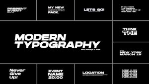 Videohive Typography Titles 2.0 | After Effects 37475663 Titles template preview
