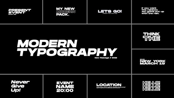 Videohive Typography Titles 2.0 | After Effects 37475663 Titles template preview