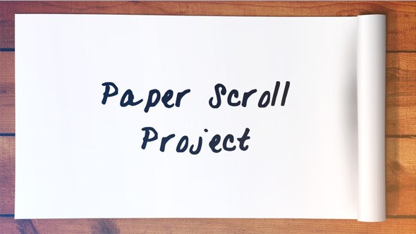 Videohive Paper Scroll Project Openers template preview