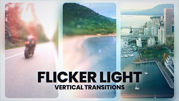 Videohive Flicker Light Transitions Elements template preview