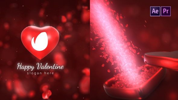 Videohive Valentine Sweet Logo Reveal Logo Stings template preview