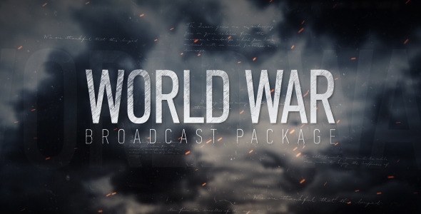 World War Broadcast Package Video Displays template preview