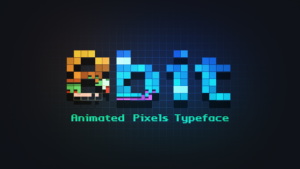 8bit - Animated Pixels Typeface Video Displays template preview