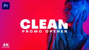 Clean Promo Opener Premiere Pro template preview