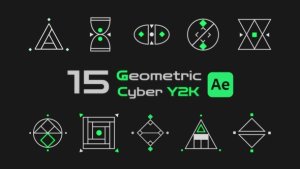 Videohive Geometric Shapes Cyber Y2K Elements template preview