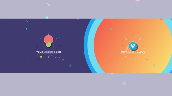 Videohive Flat Logo 2 in 1 Logo Stings template preview