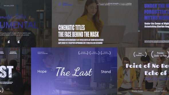 Videohive Blockbuster Cinematic Typography Titles template preview