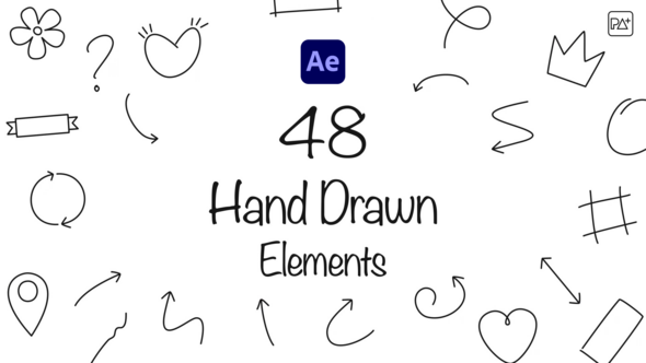 Videohive Hand Drawn Elements For After Effects Elements template preview