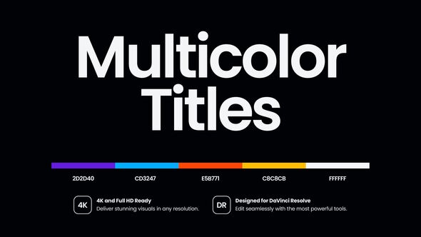 Videohive Multicolor Titles Titles template preview