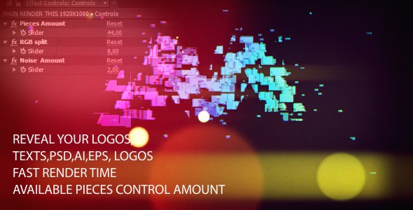 Videohive Colorful Light Logo Reveal Openers template preview