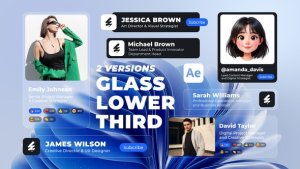 Videohive Modern Lower Thirds | Glass & Classic Versions Titles template preview