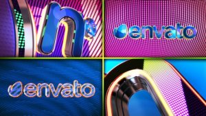 Arcade Lights Logo Video Displays template preview