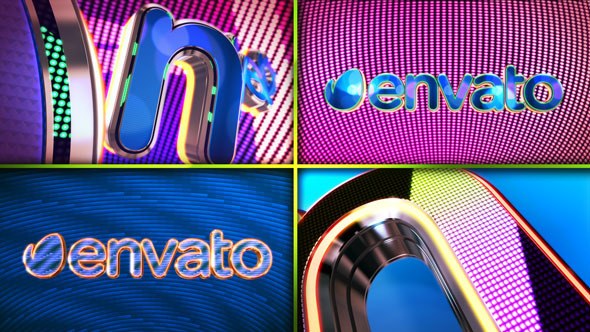Arcade Lights Logo Video Displays template preview