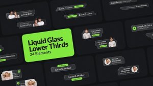 Videohive Liquid Glass Lower Thirds 60440006 Elements template preview
