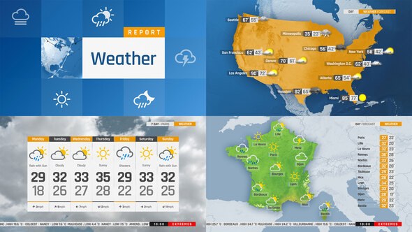 Videohive The Complete World Weather Forecast ToolKit Broadcast-packages template preview