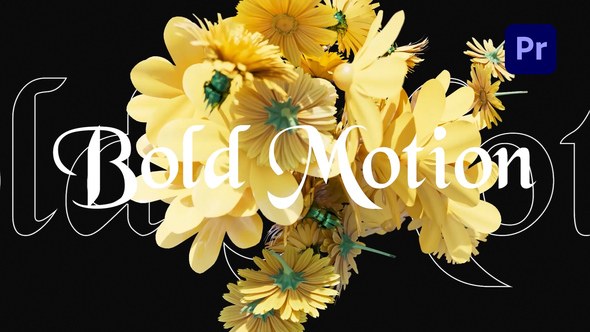3D Floral Bloom Intro Premiere Pro template preview