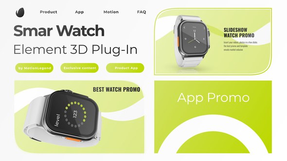 Videohive Smart Watch App Promo Product Promo template preview